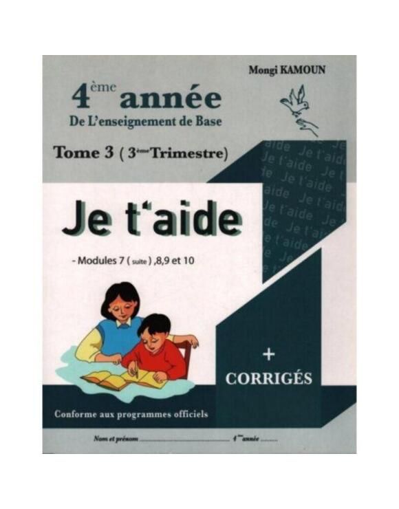 JE T AIDE 4ème 3ème Trimestre